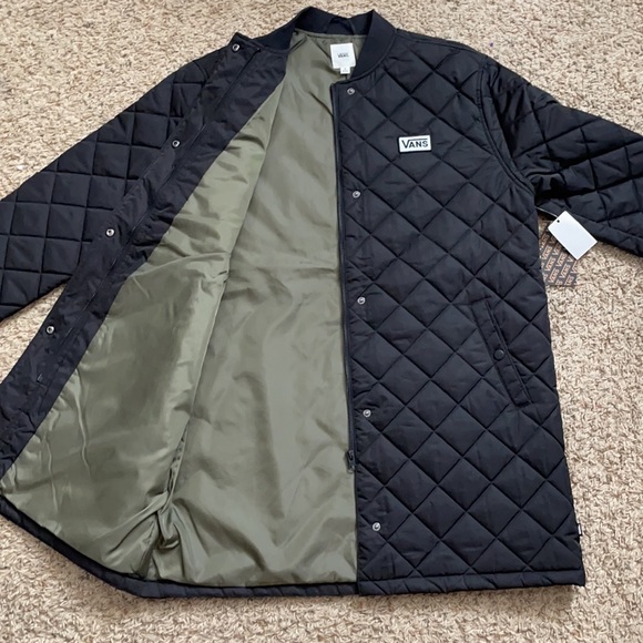Vans woman’s long boom boom quilted jacket zipper - Picture 5 of 10